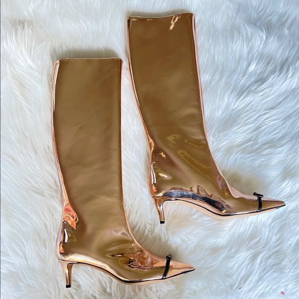 Marco De Vincenzo Metallic Patent Leather